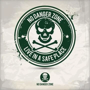 Alternative no danger zone stamp Stock Illustration