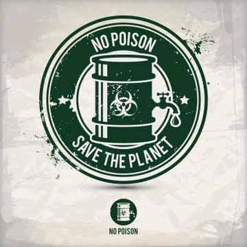Alternative no poison stamp Stock Illustration