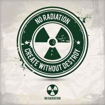 Alternative no radiation stamp Stock Illustration