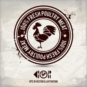 Alternative poultry stamp Stock Illustration
