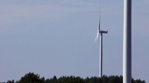 Alternative power source. Windmill Stock-Footage 29633323