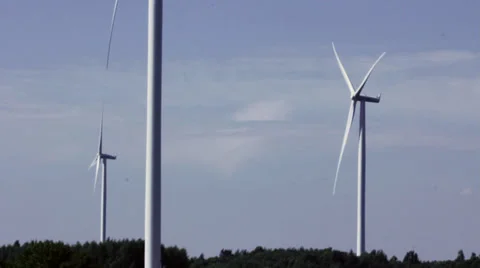 Alternative power source. Windmill Stock Footage 29635075