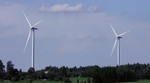 Alternative power source. Windmill Stock Footage 29639058
