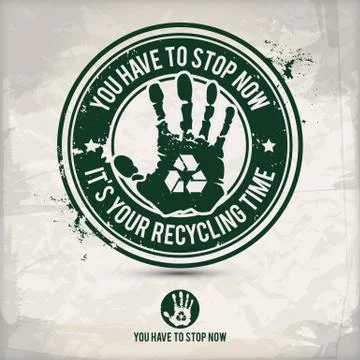 Alternative recycling time stamp Stock Illustration