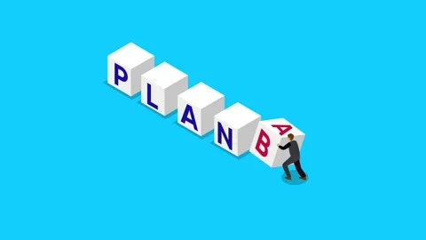 Alternative solution or business strategy plan A and B 3d animation cartoon Stock Footage 281532771