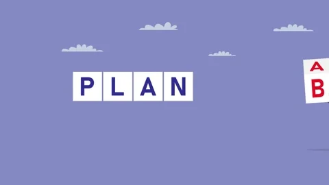 Alternative solution or business strategy plan A and B cartoon animation Stock Footage 281533147