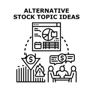 Alternative stock topic ideas developing business solutions Stock Illustration