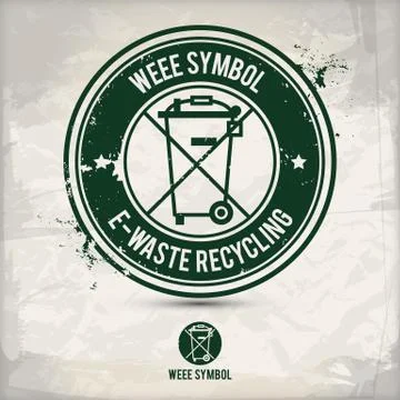 Alternative weee symbol stamp Stock Illustration