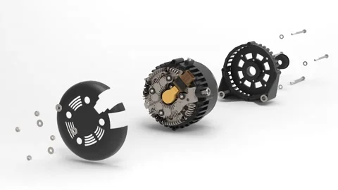 Alternator 3D Product Animation Vídeos de archivo 168530713