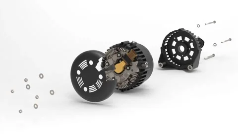 Alternator 3D Product Animation Vídeos de archivo 168530751
