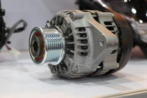 An alternator in engine to generate electric Stock Photos