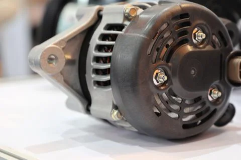 An alternator in engine to generate electric Stock Photos