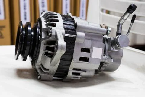 An alternator of engine Stock Photos