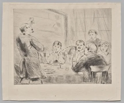 Although his work changed throughout his career, early on Gaston de Latouch.. Illustrazione stock