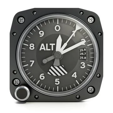 Altimeter isolated on white background. 3D illustration Stock Illustration