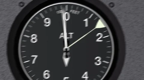 Altimeter losing altitude - Camera Shake/Motion Blur Stock-Footage 1010274