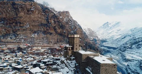 Altit fort with altit Vilage Stock Footage 124417296