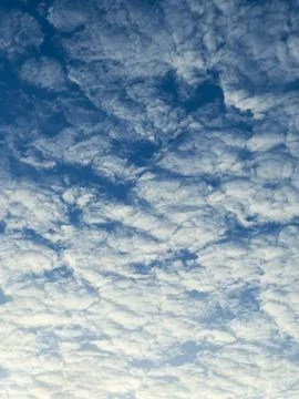 Altocumulus Clouds in Blue Sky Stock Photos