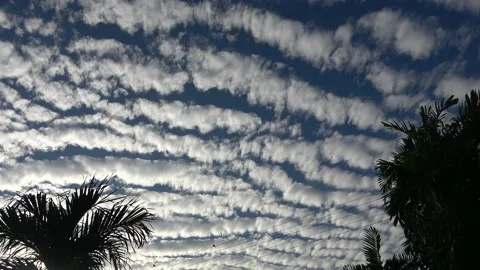 Altocumulus clouds, Malaysia Stock Footage 152806907
