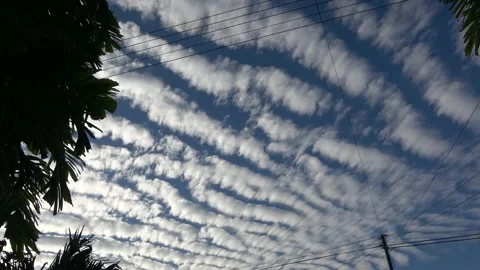 Altocumulus clouds, Malaysia Stock Footage 152806908