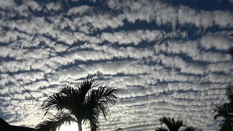 Altocumulus clouds, Malaysia Stock Footage 152806927