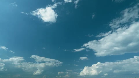 Altocumulus Clouds Moving In Different Directions. Motion And Transformation Of Stock Footage 261203143