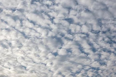 Altocumulus Clouds Pattern in a Blue Sky Fotos Stock