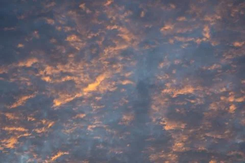 Altocumulus Clouds at Sunset Stock Photos