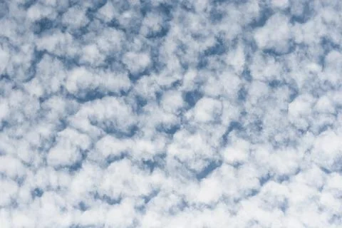 Altocumulus floccus clouds Foto stock
