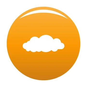 Altocumulus icon vector orange Illustrazione stock