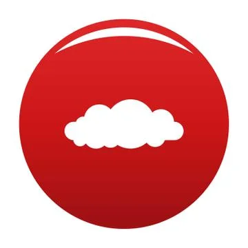 Altocumulus icon vector red Illustrazione stock