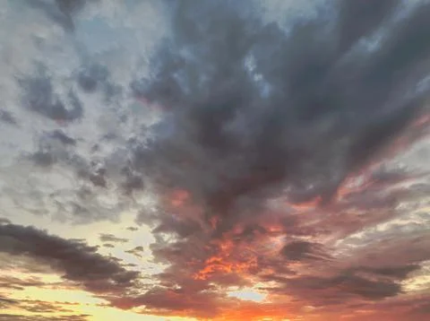 Altocumulus sunset Foto stock