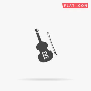 Altviool flat vector icon 스톡 일러스트