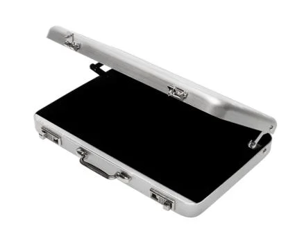 Aluminium briefcase Stock Photos