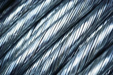 Aluminium cables Foto stock