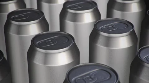 Aluminium Can Array 库存影片 58901524