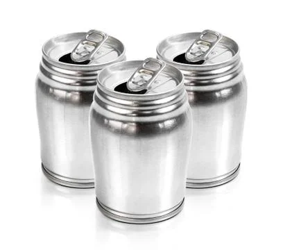 Aluminium can group Stock Photos