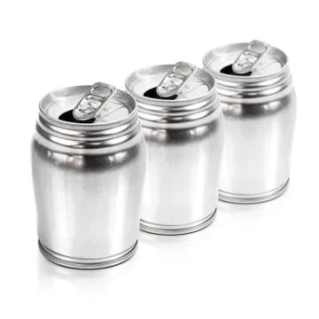 Aluminium can group Stock Photos