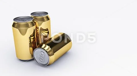 Aluminium can isolated. 3d rendering Stock Illustration
