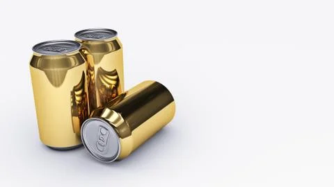 Aluminium can isolated. 3d rendering Stock Illustration