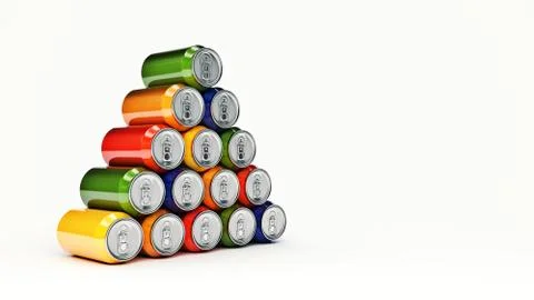 Aluminium can isolated. 3d rendering Stock Illustration