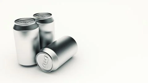 Aluminium can isolated. 3d rendering Stock Illustration