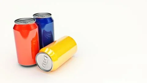 Aluminium can isolated. 3d rendering Stock Illustration