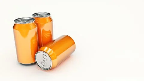 Aluminium can isolated. 3d rendering Stock Illustration