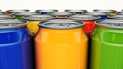 Aluminium can isolated. 3d rendering Stock Illustration