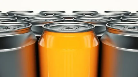 Aluminium can isolated. 3d rendering Stock Illustration
