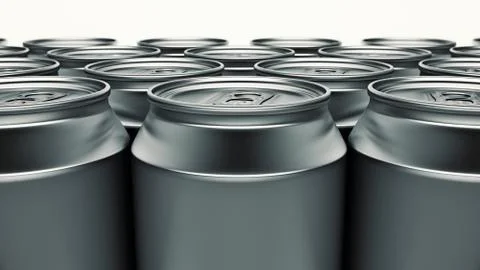 Aluminium can isolated. 3d rendering Stock Illustration
