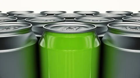 Aluminium can isolated. 3d rendering Stock Illustration