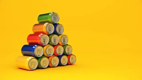 Aluminium can isolated. 3d rendering Stock Illustration