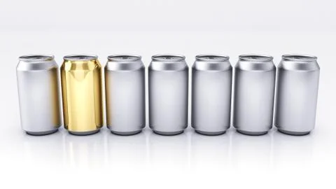 Aluminium can isolated. 3d rendering Stock Illustration